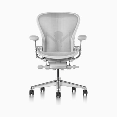 Herman Miller Aeron Chair Mineral White / Size B / Aluminium